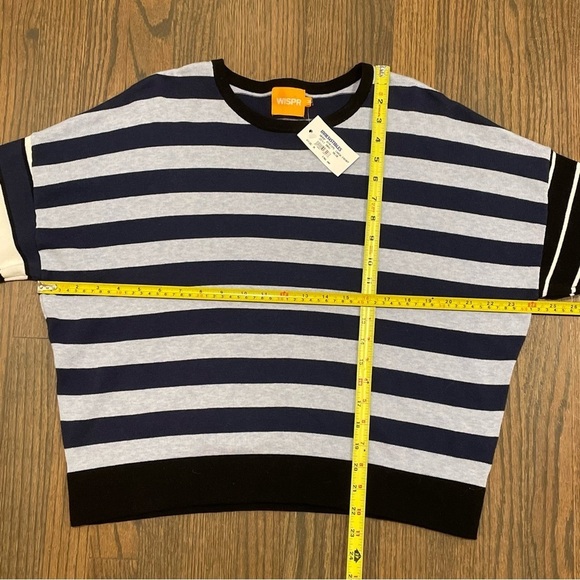 New WISPR Striped Crewneck Silk Blend Sweater - Picture 4 of 8